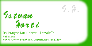 istvan horti business card